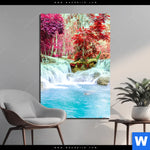 Aluminiumbild Gebürstet Wald Wasserfall No 3 Hochformat Produktvorschau mit dem Bild Wald & Wasserfall No. 3 im Format Hochformat.