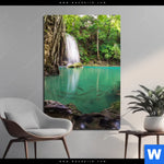 Aluminiumbild Gebürstet Wald Wasserfall No 4 Hochformat Produktvorschau mit dem Bild Wald & Wasserfall No. 4 im Format Hochformat.