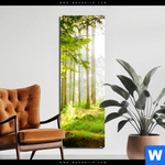 Aluminiumbild Gebürstet Waldbach Im Sonnenschein Schmal Produktvorschau mit dem Bild Waldbach im Sonnenschein im Format Schmal.