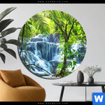 Aluminiumbild Gebürstet Wasserfall In Mexiko Rund Produktvorschau mit dem Bild Wasserfall in Mexiko im Format Rund.