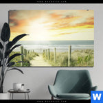 Aluminiumbild Gebürstet Weg Zum Strand Querformat Produktvorschau mit dem Bild Weg zum Strand im Format Querformat.