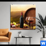 Aluminiumbild Gebürstet Wein Toscana Quadrat Produktvorschau mit dem Bild Wein & Toscana im Format Quadrat.