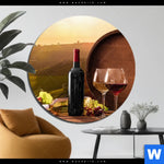 Aluminiumbild Gebürstet Wein Toscana Rund Produktvorschau mit dem Bild Wein & Toscana im Format Rund.