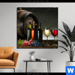 Aluminiumbild Gebürstet Wein Trauben Quadrat Produktvorschau mit dem Bild Wein & Trauben im Format Quadrat.