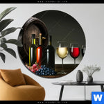 Aluminiumbild Gebürstet Wein Trauben Rund Produktvorschau mit dem Bild Wein & Trauben im Format Rund.