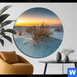 Aluminiumbild Gebürstet Weisse Duenen Rund Produktvorschau mit dem Bild Weiße Dünen im Format Rund.