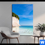 Aluminiumbild Gebürstet Weisse Kreidefelswand Am Meer Hochformat Produktvorschau mit dem Bild Weiße Kreidefelswand am Meer im Format Hochformat.