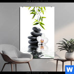 Aluminiumbild Gebürstet Weisse Orchidee Zensteine Hochformat Produktvorschau mit dem Bild Weiße Orchidee & Zensteine im Format Hochformat.