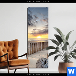 Aluminiumbild Gebürstet Wellenbrecher Am Nordseestrand Schmal Produktvorschau mit dem Bild Wellenbrecher am Nordseestrand im Format Schmal.