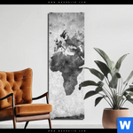 Aluminiumbild Gebürstet Weltkarte Grautoene Schmal Produktvorschau mit dem Bild Weltkarte Grautöne im Format Schmal.