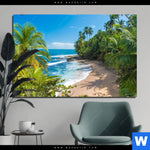 Aluminiumbild Gebürstet Wilder Karibischer Strand Querformat Produktvorschau mit dem Bild Wilder karibischer Strand im Format Querformat.