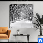 Aluminiumbild Gebürstet Wintermorgen Im Central Park Quadrat Produktvorschau mit dem Bild Wintermorgen im Central Park im Format Quadrat.