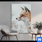 Aluminiumbild Gebürstet Winterstille Der Fuchs Hochformat Produktvorschau mit dem Bild Winterstille - Der Fuchs im Format Hochformat.