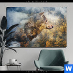 Aluminiumbild Gebürstet Wolf Wald No 2 Querformat Produktvorschau mit dem Bild Wolf & Wald No.2 im Format Querformat.