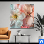 Aluminiumbild Gebürstet Zarte Bluetenpracht Quadrat Produktvorschau mit dem Bild Zarte Blütenpracht im Format Quadrat.