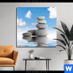 Aluminiumbild Gebürstet Zen Spa Steine Quadrat Produktvorschau mit dem Bild Zen Spa Steine im Format Quadrat.