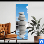 Aluminiumbild Gebürstet Zen Spa Steine Schmal Produktvorschau mit dem Bild Zen Spa Steine im Format Schmal.