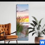 Aluminiumbild Gebürstet Zwischen Duenen Und Traeumen Schmal Produktvorschau mit dem Bild Zwischen Dünen und Träumen im Format Schmal.