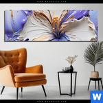 Bild Edelstahloptik Abstrakte Blumenformen Panorama Produktvorschau mit dem Bild Abstrakte Blumenformen im Format Panorama.