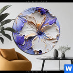 Bild Edelstahloptik Abstrakte Blumenformen Rund Produktvorschau mit dem Bild Abstrakte Blumenformen im Format Rund.