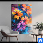 Bild Edelstahloptik Abstrakte Blumenpracht Hochformat Produktvorschau mit dem Bild Abstrakte Blumenpracht im Format Hochformat.