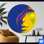 Bild Edelstahloptik Abstrakte Frau No 1 Rund Produktvorschau mit dem Bild Abstrakte Frau No.1 im Format Rund.