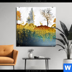 Bild Edelstahloptik Abstrakte Landschaft No 1 Quadrat Produktvorschau mit dem Bild Abstrakte Landschaft No.1 im Format Quadrat.