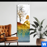 Bild Edelstahloptik Abstrakte Landschaft No 1 Schmal Produktvorschau mit dem Bild Abstrakte Landschaft No.1 im Format Schmal.