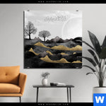 Bild Edelstahloptik Abstrakte Landschaft No 2 Quadrat Produktvorschau mit dem Bild Abstrakte Landschaft No.2 im Format Quadrat.