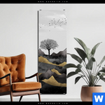 Bild Edelstahloptik Abstrakte Landschaft No 2 Schmal Produktvorschau mit dem Bild Abstrakte Landschaft No.2 im Format Schmal.