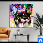 Bild Edelstahloptik Abstrakter Chihuahua Quadrat Produktvorschau mit dem Bild Abstrakter Chihuahua im Format Quadrat.