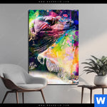 Bild Edelstahloptik Abstrakter Leguan Hochformat Produktvorschau mit dem Bild Abstrakter Leguan im Format Hochformat.