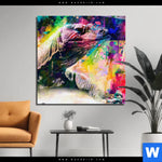 Bild Edelstahloptik Abstrakter Leguan Quadrat Produktvorschau mit dem Bild Abstrakter Leguan im Format Quadrat.