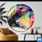 Bild Edelstahloptik Abstrakter Leguan Rund Produktvorschau mit dem Bild Abstrakter Leguan im Format Rund.