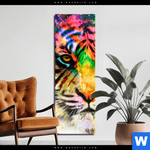 Bild Edelstahloptik Abstrakter Tiger Schmal Produktvorschau mit dem Bild Abstrakter Tiger im Format Schmal.