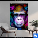 Bild Edelstahloptik Affe Pop Art No 1 Hochformat Produktvorschau mit dem Bild Affe Pop Art No.1 im Format Hochformat.