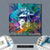 Bild Edelstahloptik Affe Pop Art No 2 Quadrat Materialbild