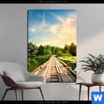 Bild Edelstahloptik Alte Bruecke Am Fluss Hochformat Produktvorschau mit dem Bild Alte Brücke am Fluss im Format Hochformat.