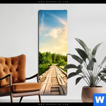 Bild Edelstahloptik Alte Bruecke Am Fluss Schmal Produktvorschau mit dem Bild Alte Brücke am Fluss im Format Schmal.