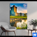 Bild Edelstahloptik Alte Burg Mit See Hochformat Produktvorschau mit dem Bild Alte Burg mit See im Format Hochformat.