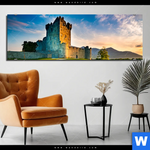 Bild Edelstahloptik Alte Burg Mit See Panorama Produktvorschau mit dem Bild Alte Burg mit See im Format Panorama.