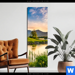 Bild Edelstahloptik Alte Burg Mit See Schmal Produktvorschau mit dem Bild Alte Burg mit See im Format Schmal.