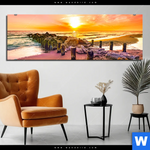 Bild Edelstahloptik Am Strand Panorama Produktvorschau mit dem Bild Am Strand im Format Panorama.