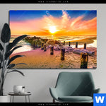 Bild Edelstahloptik Am Strand Querformat Produktvorschau mit dem Bild Am Strand im Format Querformat.