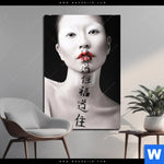 Bild Edelstahloptik Asiatische Schoenheit Hochformat Produktvorschau mit dem Bild Asiatische Schönheit im Format Hochformat.