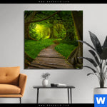 Bild Edelstahloptik Asiatischer Dschungel Quadrat Produktvorschau mit dem Bild Asiatischer Dschungel im Format Quadrat.