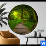 Bild Edelstahloptik Asiatischer Dschungel Rund Produktvorschau mit dem Bild Asiatischer Dschungel im Format Rund.