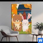 Bild Edelstahloptik Baer Haeschen Hochformat Produktvorschau mit dem Bild Bär & Häschen im Format Hochformat.