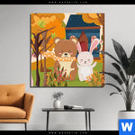 Bild Edelstahloptik Baer Haeschen Quadrat Produktvorschau mit dem Bild Bär & Häschen im Format Quadrat.