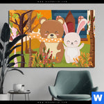 Bild Edelstahloptik Baer Haeschen Querformat Produktvorschau mit dem Bild Bär & Häschen im Format Querformat.